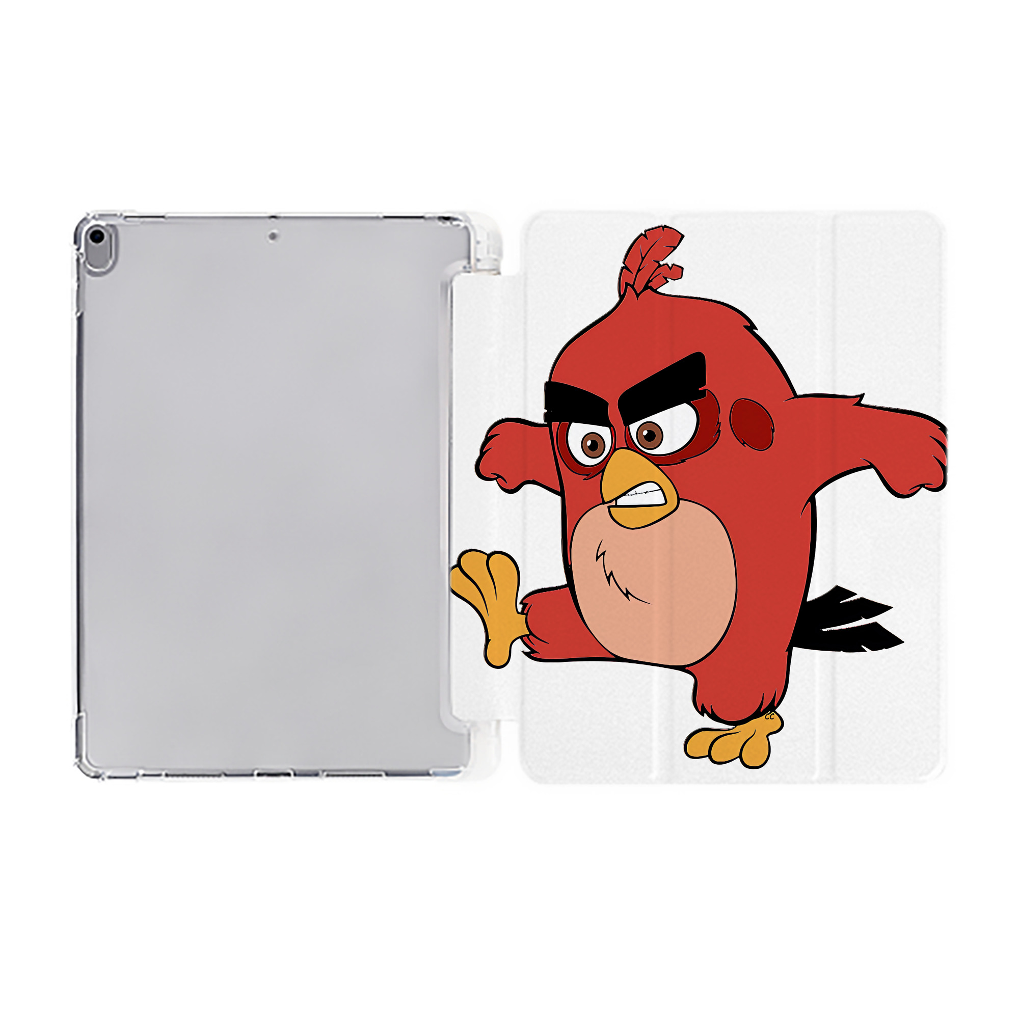 （画像用） Angry Birds アングリーバード IPad ケース ペン収納付き 三つ折りスタンド PUレザー×シリコン 対応機種9.5/10.5/10.9インチ